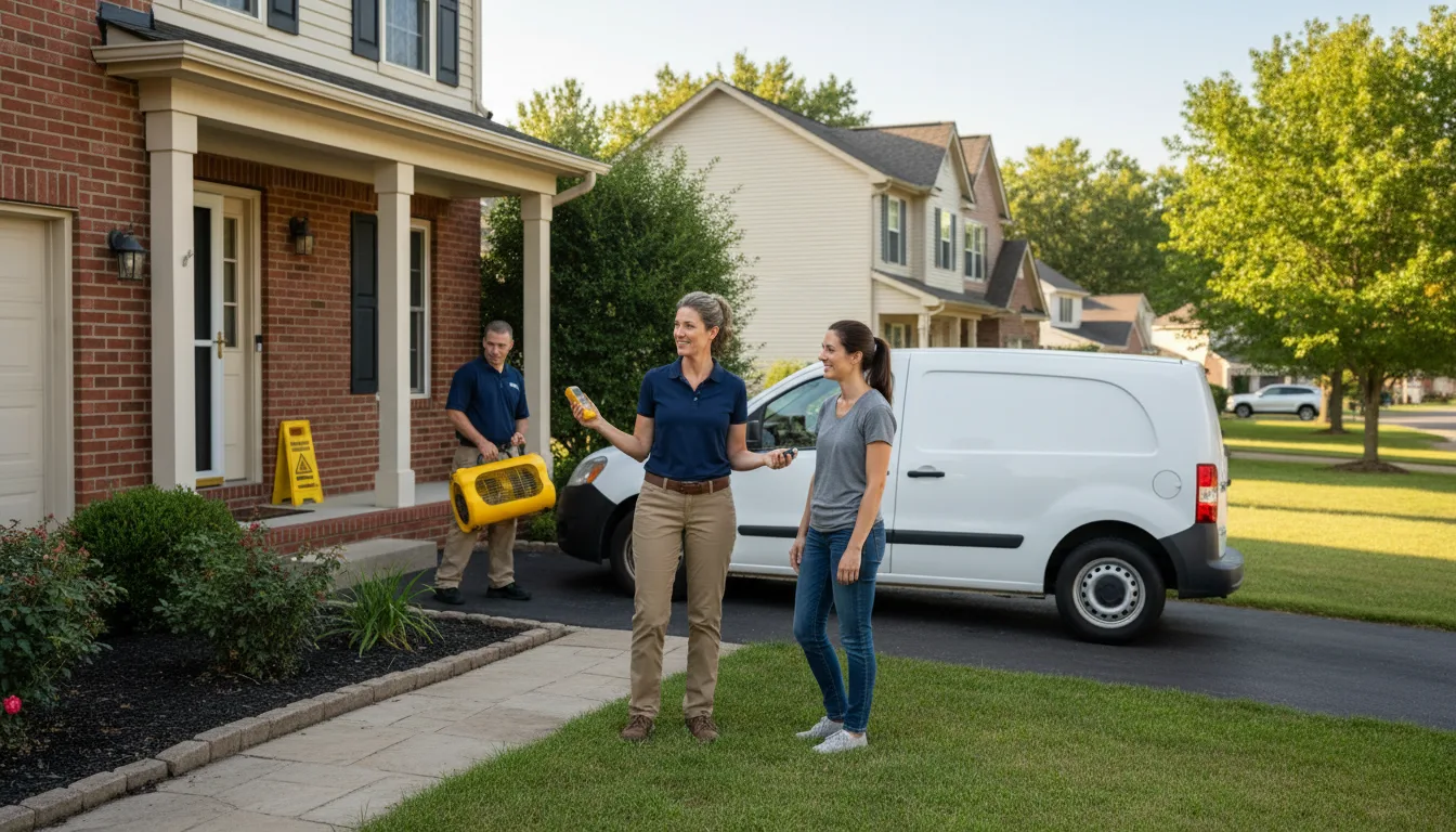 Residential water damage restoration in Mclean, IL